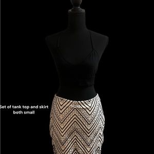 Set of tank top and skirt
